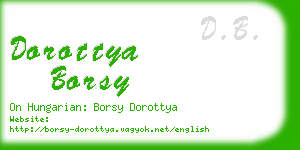 dorottya borsy business card